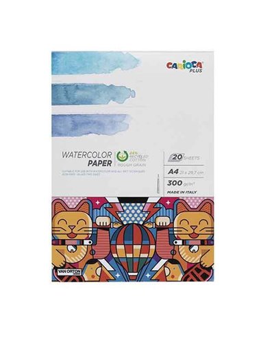 Carioca plus μπλοκ ακουαρέλας Α4. 20φ.,300γρ.