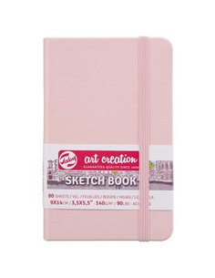 Talens Sketch book ροζ 80φυλ. 9x14εκ. 140γρ.