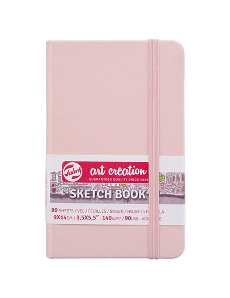 Talens Sketch book ροζ 80φυλ. 9x14εκ. 140γρ.