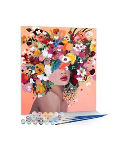 Ζωγραφική με αριθμούς σε καμβά πρόσωπο 40x50εκ.