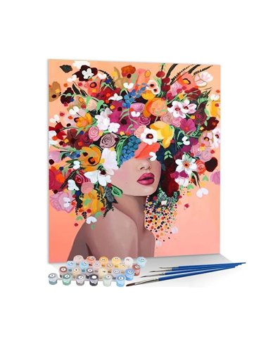 Ζωγραφική με αριθμούς σε καμβά πρόσωπο 40x50εκ.