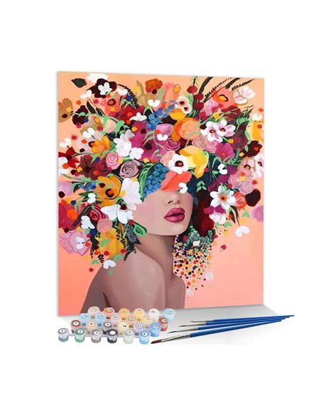 Ζωγραφική με αριθμούς σε καμβά πρόσωπο 40x50εκ.