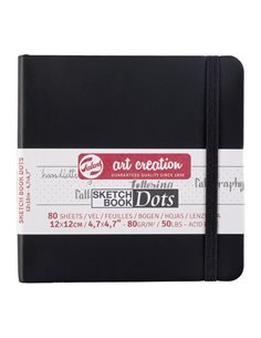 Talens Sketch book Dot μαύρο 80φυλ. 12x12εκ. 80 γρ.