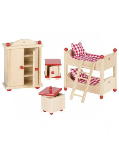 Goki σετ παιδικό υπνοδωμάτιο ξύλινο 5 τεμαχίων για κουκλόσπιτο