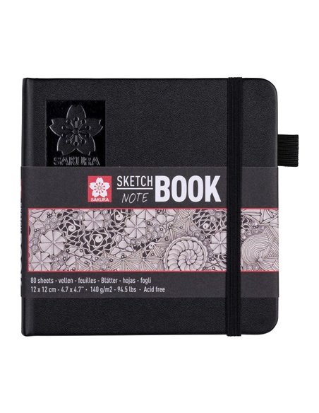 Sakura Sketch/note book μαύρο 80φυλ. 12x12εκ. με σαμουά χαρτί