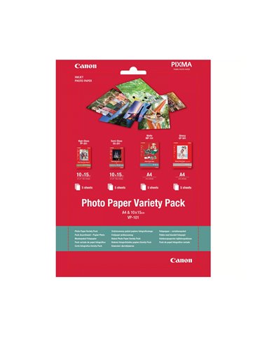 Paper Canon VP-101 Photo Variety Pack 4x6” and A4 - 20 Sheets