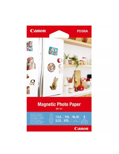 Paper Canon MG-101 Magnetic Photo, 4x6", 5 sheets