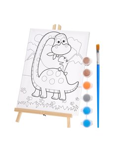 Καβαλέτο ξύλινο με τελάρο δεινόσαυρος 30×40εκ