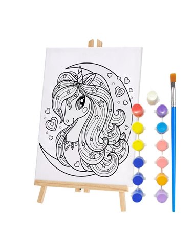 Καβαλέτο ξύλινο με τελάρο πόνυ 30×40εκ