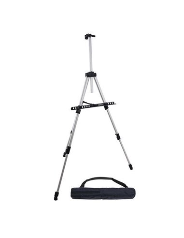 Kαβαλέτο αλουμινίου ασημί 76x58x120εκ.