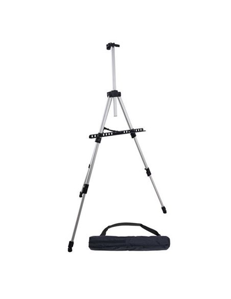 Kαβαλέτο αλουμινίου ασημί 76x58x120εκ.