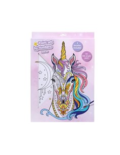 Ζωγραφική με αριθμούς σε καμβά μονόκερος 30x40 εκ.