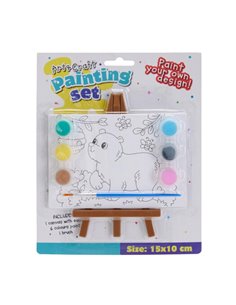 Καβαλέτο ξύλινο με τελάρο αρκούδα Υ15x15x2εκ.