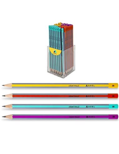 Adel μολύβι "School" 2Β κοκτέηλ 4 χρώματα