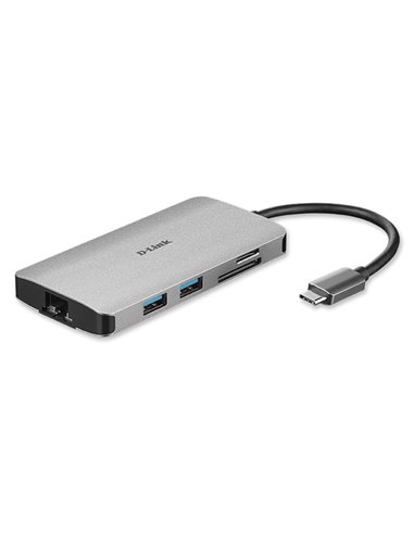 D-LINK DUB-M810 8-in-1 USB-C Hub with HDMI/Ethernet/Card Reader/Power Delivery