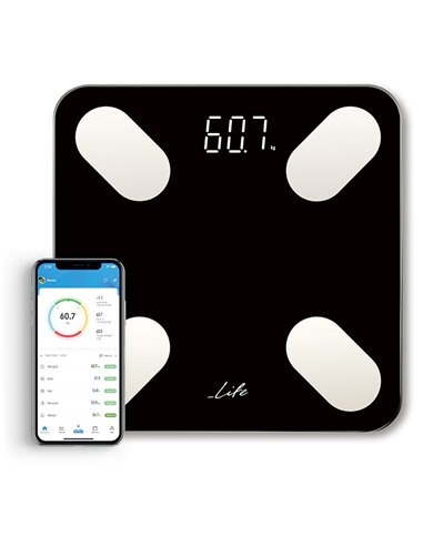 LIFE PETITE SMARTWEIGHT BT  BLUETOOTH SCALE 260X260X22mm