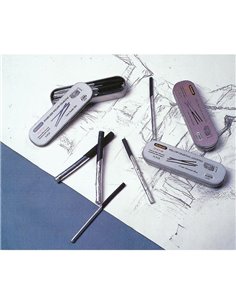 Artmate σετ κάρβουνο 12τεμ. διάφορα μεγέθη σε μεταλλική θήκη