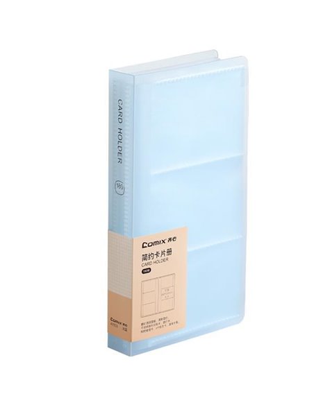 Comix θήκη PP για 180 κάρτες μπλε 10,5x19,3x2,4εκ.