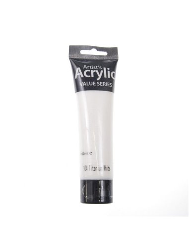 Phoenix ακρυλικό χρώμα 104 titanium white, σωληνάριο 100ml