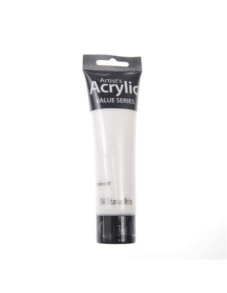 Phoenix ακρυλικό χρώμα 104 titanium white, σωληνάριο 100ml