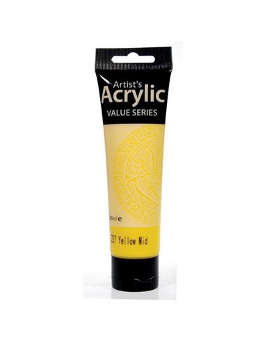 Phoenix ακρυλικό χρώμα 227 yellow mid, σωληνάριο 100ml