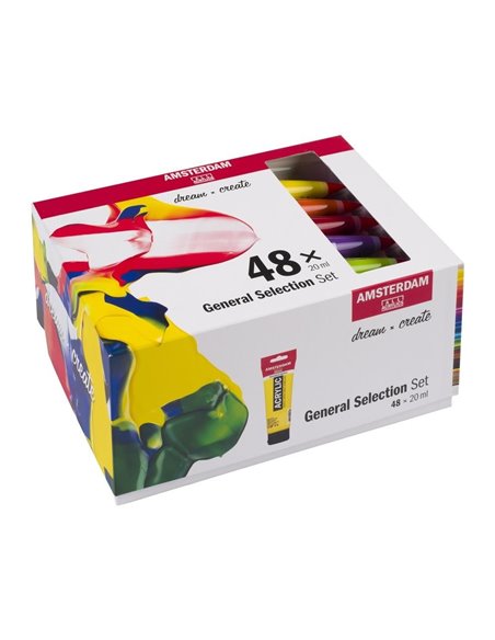 Talens Amsterdam Standard Series σετ 48 ακρυλικών χρωμάτων, 20 ml/χρώμα