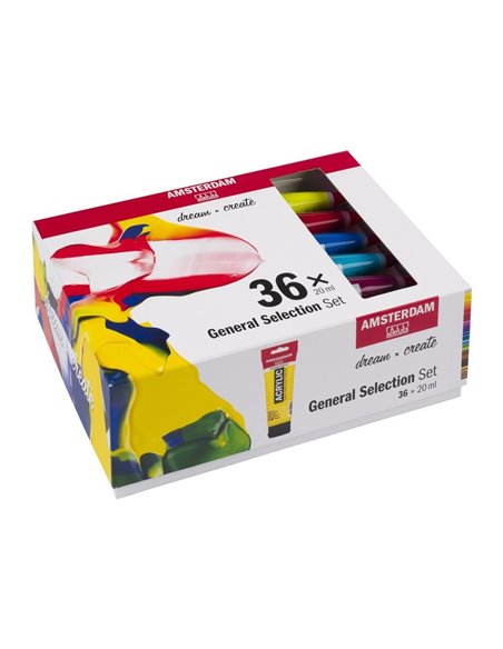 Talens Amsterdam Standard Series σετ 36 ακρυλικών χρωμάτων, 20 ml/χρώμα