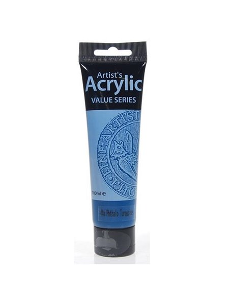 Phoenix ακρυλικό χρώμα 446 phthalo turquoise, σωληνάριο 100ml