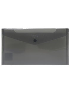 Comix φάκελος κουμπί check size γκρι διάφανο 13,5x25εκ