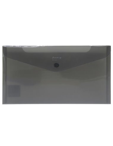 Comix φάκελος κουμπί check size γκρι διάφανο 13,5x25εκ