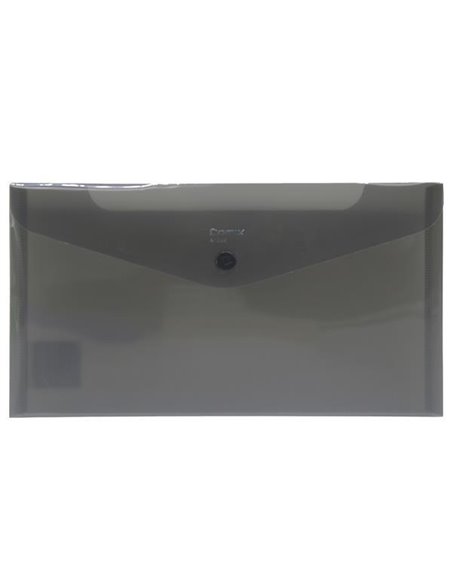 Comix φάκελος κουμπί check size γκρι διάφανο 13,5x25εκ