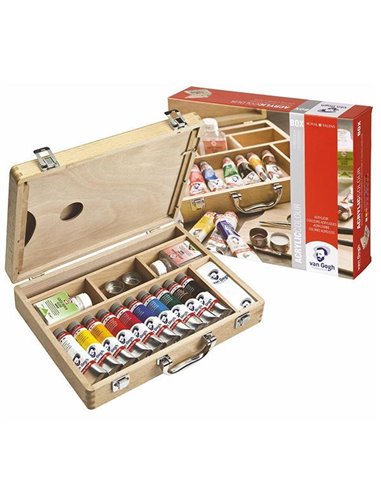 Talens van gogh ακρυλικά χρώματα σετ 10τεμ. των 40ml. και 2 βοηθητικά υλικά των 75ml.