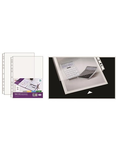 Comix ζελατίνες πολύτρυπες πάχος 0,08mm. Α4 διάφανη 50τεμ.