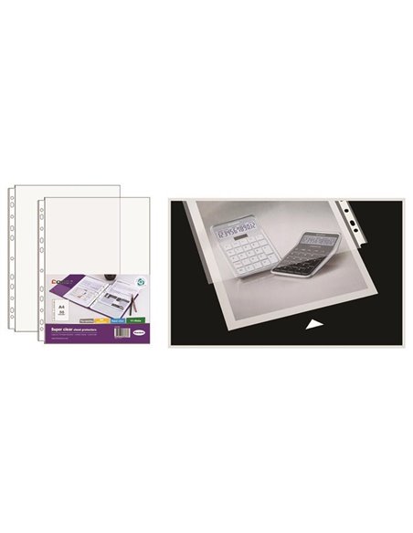 Comix ζελατίνες πολύτρυπες πάχος 0,08mm. Α4 διάφανη 50τεμ.