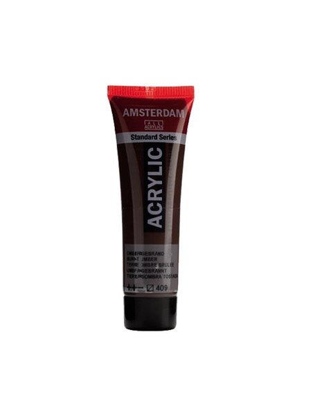 Talens amsterdam ακρυλικό χρώμα 409 burnt umber 120ml
