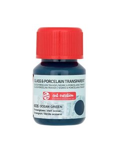 Talens χρώμα glass/porcelain transparent 6035 ocean green 30ml