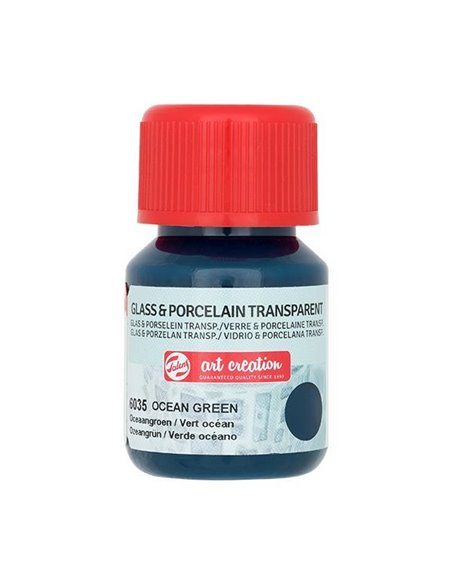 Talens χρώμα glass/porcelain transparent 6035 ocean green 30ml