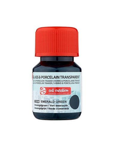 Talens χρώμα glass/porcelain transparent 6023 emerald green 30ml