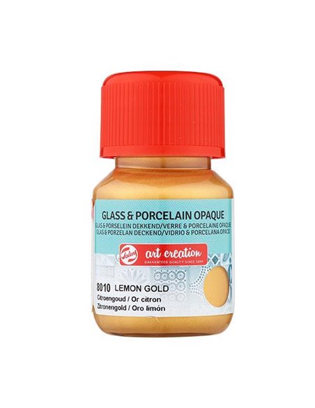 Talens χρώμα glass/porcelain opaque 8010 lemon gold 30ml
