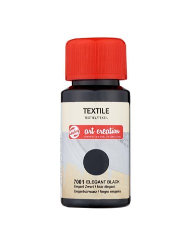 Talens χρώμα textile 7001 elegant black 50ml