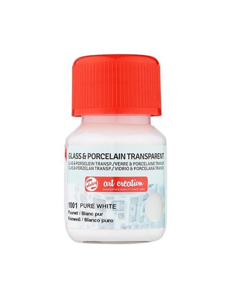 Talens χρώμα glass/porcelain transparent 1001 pure white 30ml