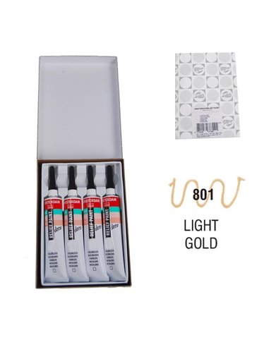 Talens χρώμα decorfin relief paint 801 gold 20ml