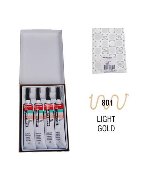 Talens χρώμα decorfin relief paint 801 gold 20ml