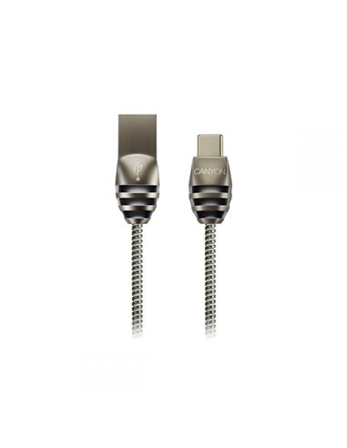 Canyon Type C USB 2.0 Stylish Metal Sync Charge Cable, 5V 2A, 1m - CNS-USBC5DG