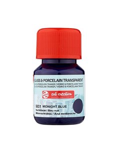 Talens χρώμα glass/porcelain transparent 5031 midnight blue 30ml