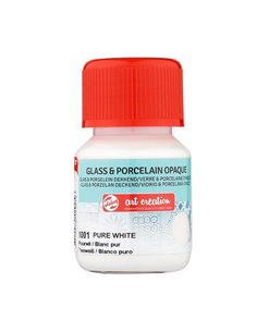 Talens χρώμα glass/porcelain opaque 1001 pure white 30ml