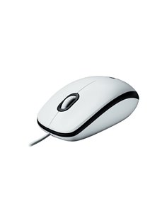 Logitech B100 Optical USB Mouse WHITE (910-003360)