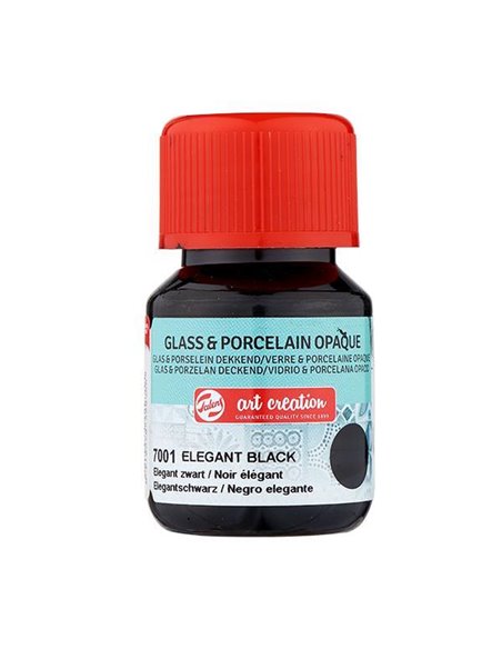 Talens χρώμα glass/porcelain opaque 7001 elegant black 30ml