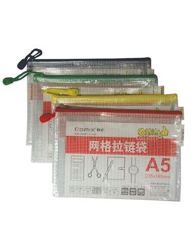 Comix τσαντάκι PVC διάφανο με φερμουάρ Α5 Υ23,5x16,5εκ.