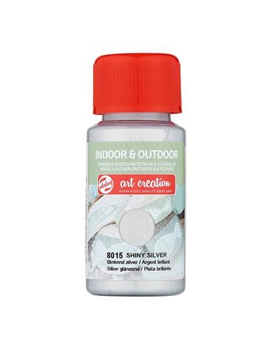 Talens χρώμα indoor/outdoor 8015 shiny silver 50ml